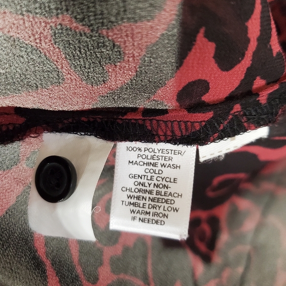 THE LOFT Floral Sheer Long Sleeve Button Up Blouse - Picture 8 of 8